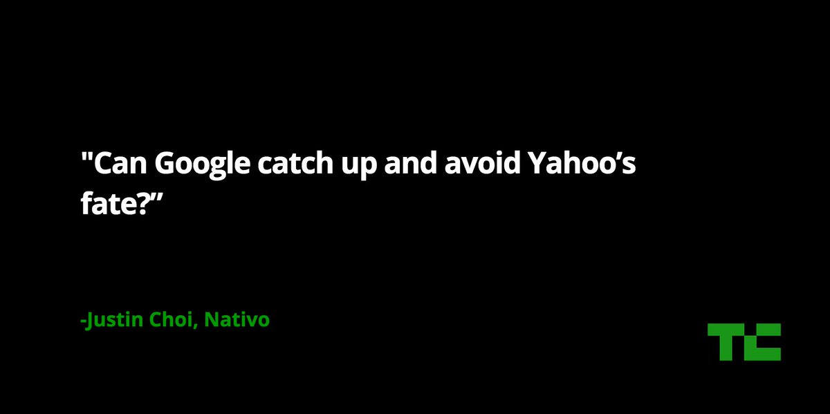 TechCrunch's tweet image. Google isn’t safe from Yahoo’s fate tcrn.ch/2aZMzgM