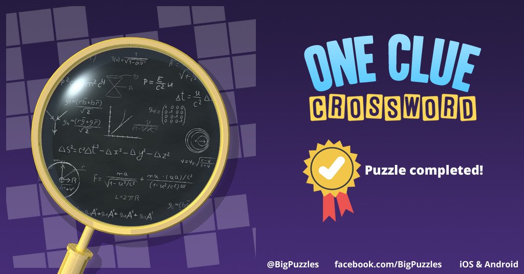 I completed a puzzle in One Clue Crossword. Play now for free!
onecluecrossword.com #OneClueCrossword