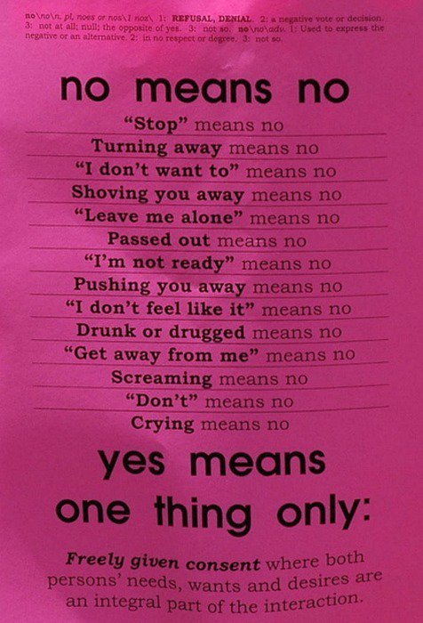 no means no. 

weheartit.com/entry/15816370