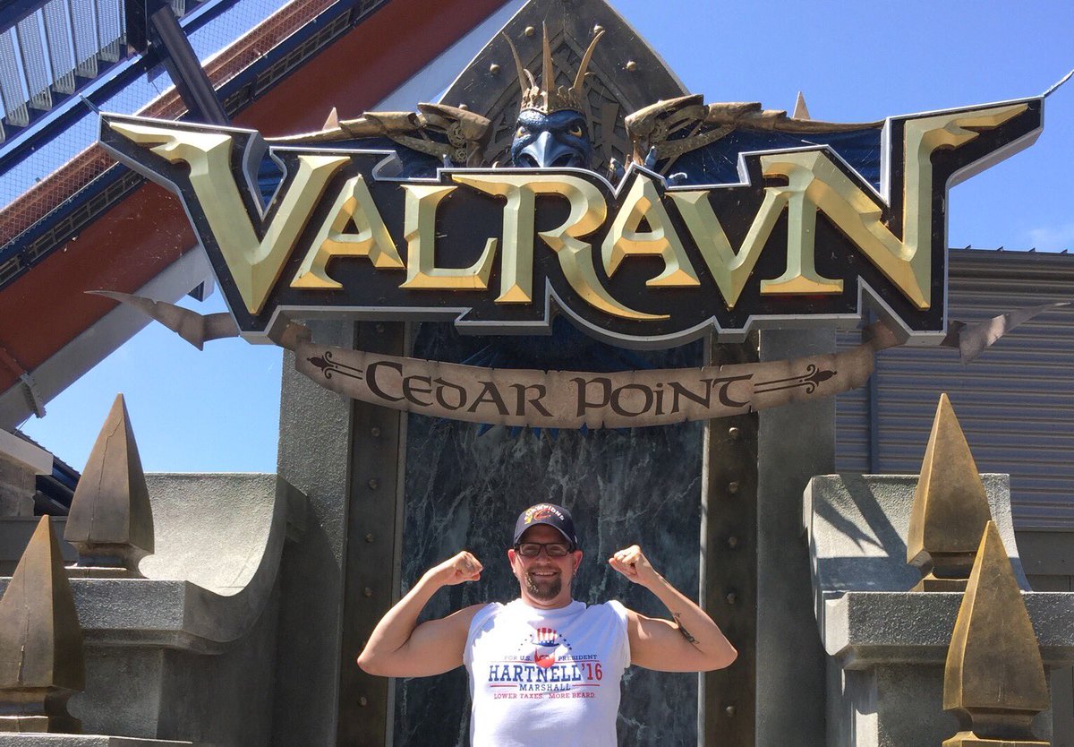 PresidentBeard's tweet photo. Take a ride on the bearded side! #Valravn #CedarPoint! #CedarPoint4Hartnell #Ohio4Hartnell #WriteInHartnell #USA https://t.co/rGlaieg6cu