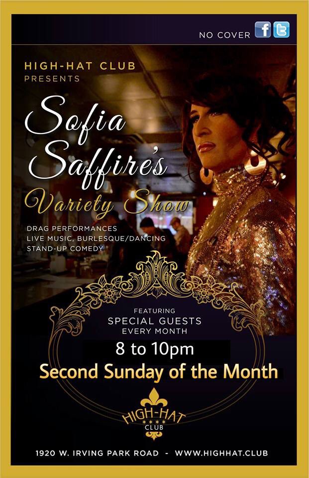 Finish up your Market Days partying and hie thee hence to the High-Hat for Sofia Saffire's Variety Show at 8pm!