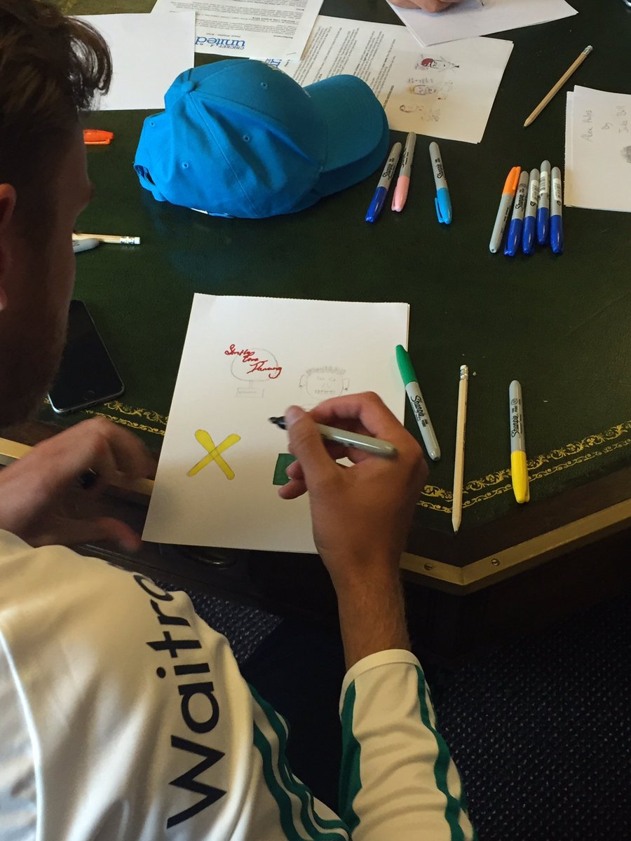 CricketUnited's tweet photo. And here is how @DGoughie by @StuartBroad8 was depicted all in aid of #CricketUnited https://t.co/lXOZyVSElo https://t.co/iAQzgDIcvg