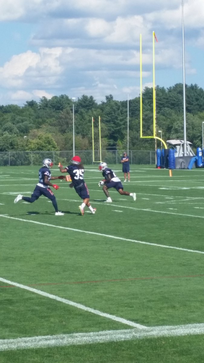 BaustonDiehards's tweet photo. '@CyJones_ getting those reps in on #Puntreturns #Patriots #PatriotsNation #builtbyBama #Roletide https://t.co/zO6Sz7M5vq
