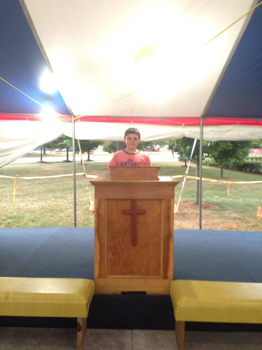 chad_reiser's tweet photo. Chad jr behind the pulpit. I pray God might place each one of children in the ministry. #nogreaterjoy #myprayer https://t.co/qGes6Oq4IS