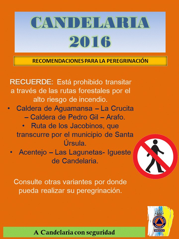 Aprocica's tweet photo. Recuerda que estos senderos están cerrados, busca otras alternativas #peregrinacion #Candelaria2016 https://t.co/SIO8EGE3Oh