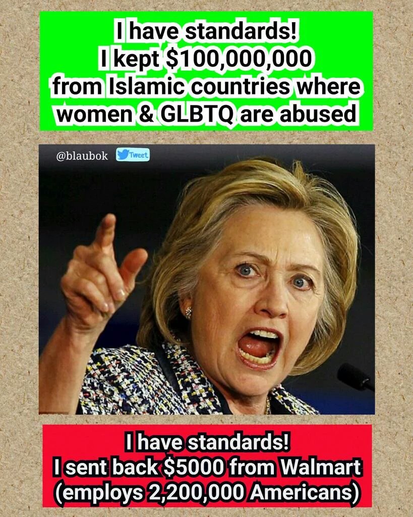 bfraser747's tweet photo. WAKE UP AMERICA. 🇺🇸🇺🇸🇺🇸 

I'm far more concerned about @HillaryClinton ACTIONS than what @realDonaldTrump may say. 😈 https://t.co/0YIwyGac7R