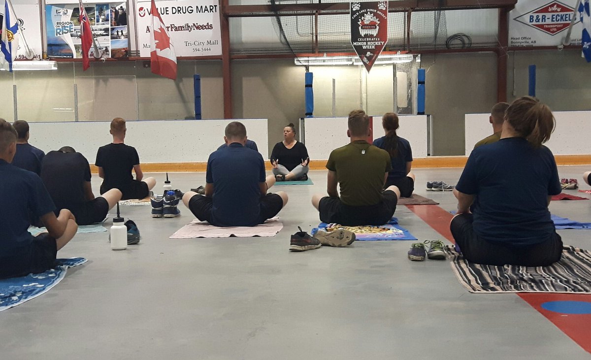 tamimarch's tweet photo. Sunday @ColdLakeCTC means yoga for FSIC. Glad I got to relax with them. #CLCTC2016 #FitnessInstr #Yoga #1weekleft https://t.co/9qdmztvkYL