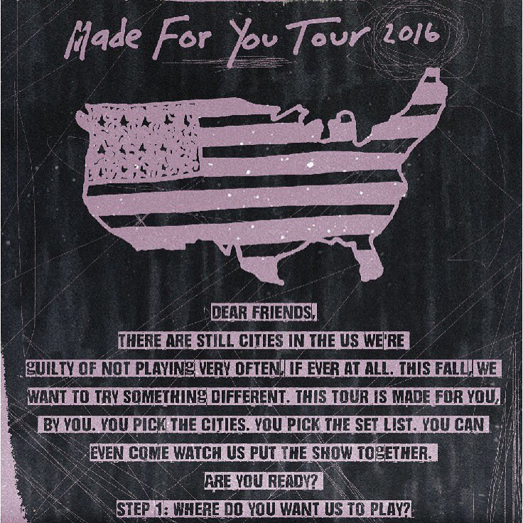 thesummerset's tweet photo. Dear Friends, this is the #MadeForYouTour. Step 1: You tell us where to play https://t.co/506WJ47m3j https://t.co/tA2OgM2NtF