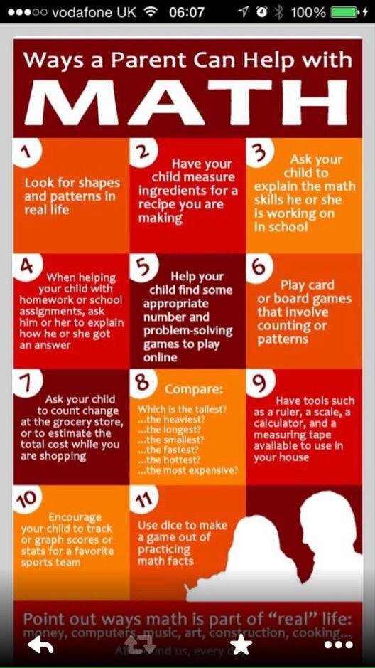 GCParentsGroup's tweet image. Parents helpful Maths homework handout. Raising attainment,