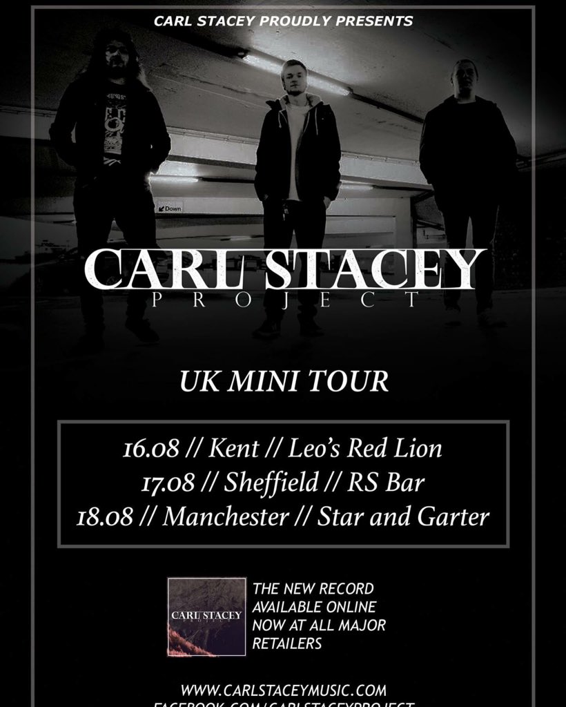 CarlStaceyBand's tweet photo. Updated tour poster for the venue change in Sheffield! Tour kicks off Tuesday, let's do this! https://t.co/Ds6QDhnTsl