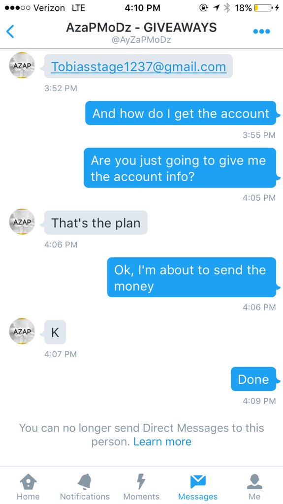 YesItsAonic's tweet photo. @AyZaPMoDz @robby_paras he's fake, he makes you pay for "shipping" then blocks you and keeps the money https://t.co/Ujc4s3X6Qe