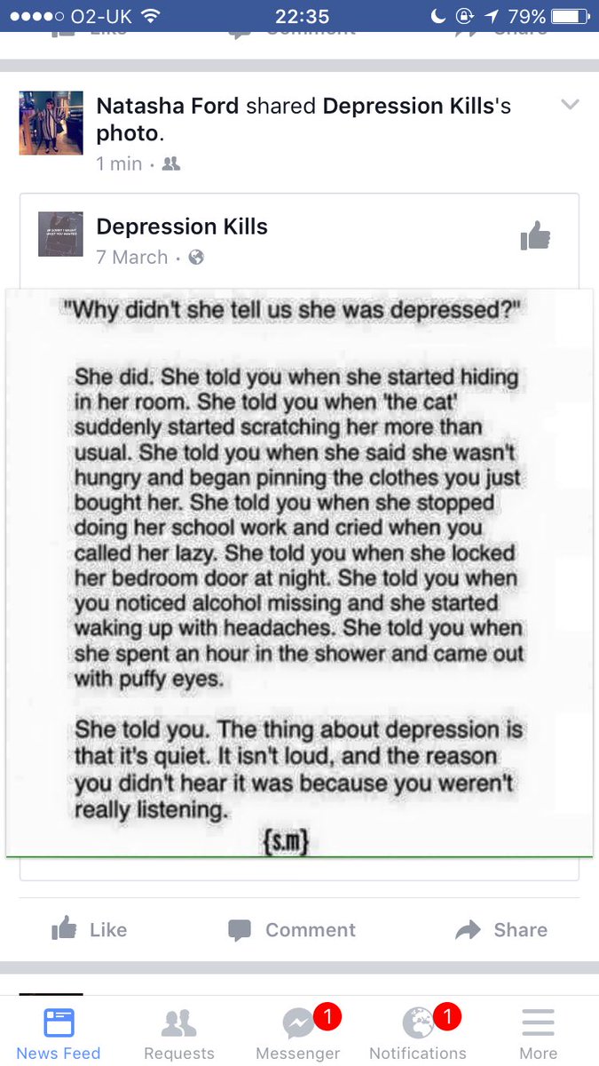 coreyyxoxo's tweet photo. Just gonna leave this here #depression https://t.co/U8Uk2RoLuU