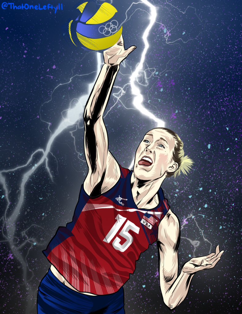 ThatOneLefty11's tweet photo. Coming down from above @usavolleyball #KimHill #USAVwnt https://t.co/xo9vWQhbMo