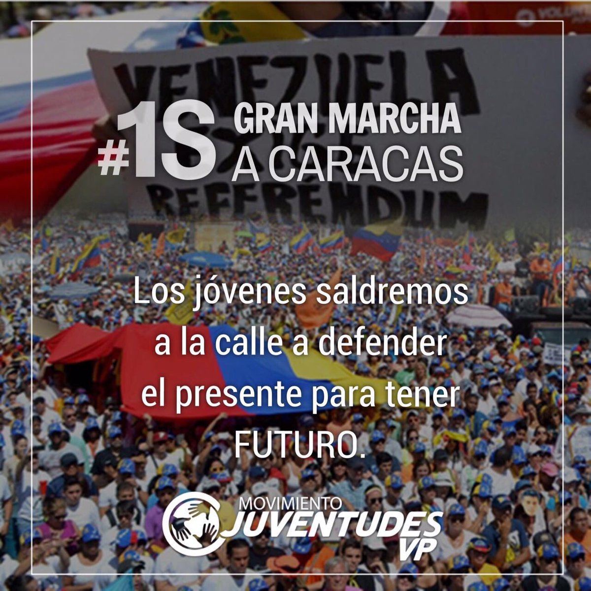 marianasuarezu's tweet photo. Nos mantendremos firmes hasta lograr el CAMBIO y abrir el paso a la Venezuela que viene #YoSalgoEl1S https://t.co/l594edjuq3