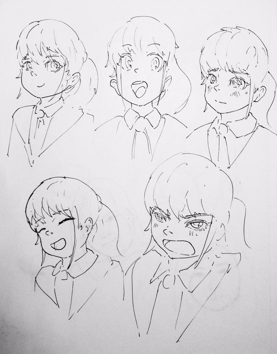 some anime character drawings for fun in between studies ? 
