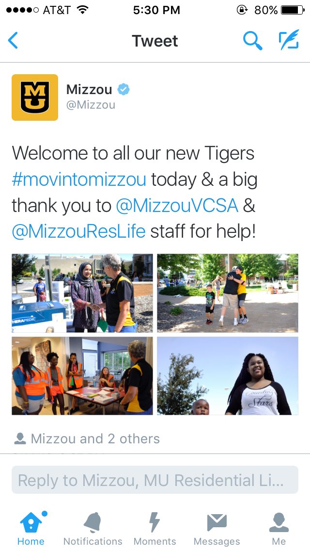 HatchHall's tweet photo. @MU_HudsonHall the official Mizzou page seems to think we're doing pretty well https://t.co/OWCnUB54hY