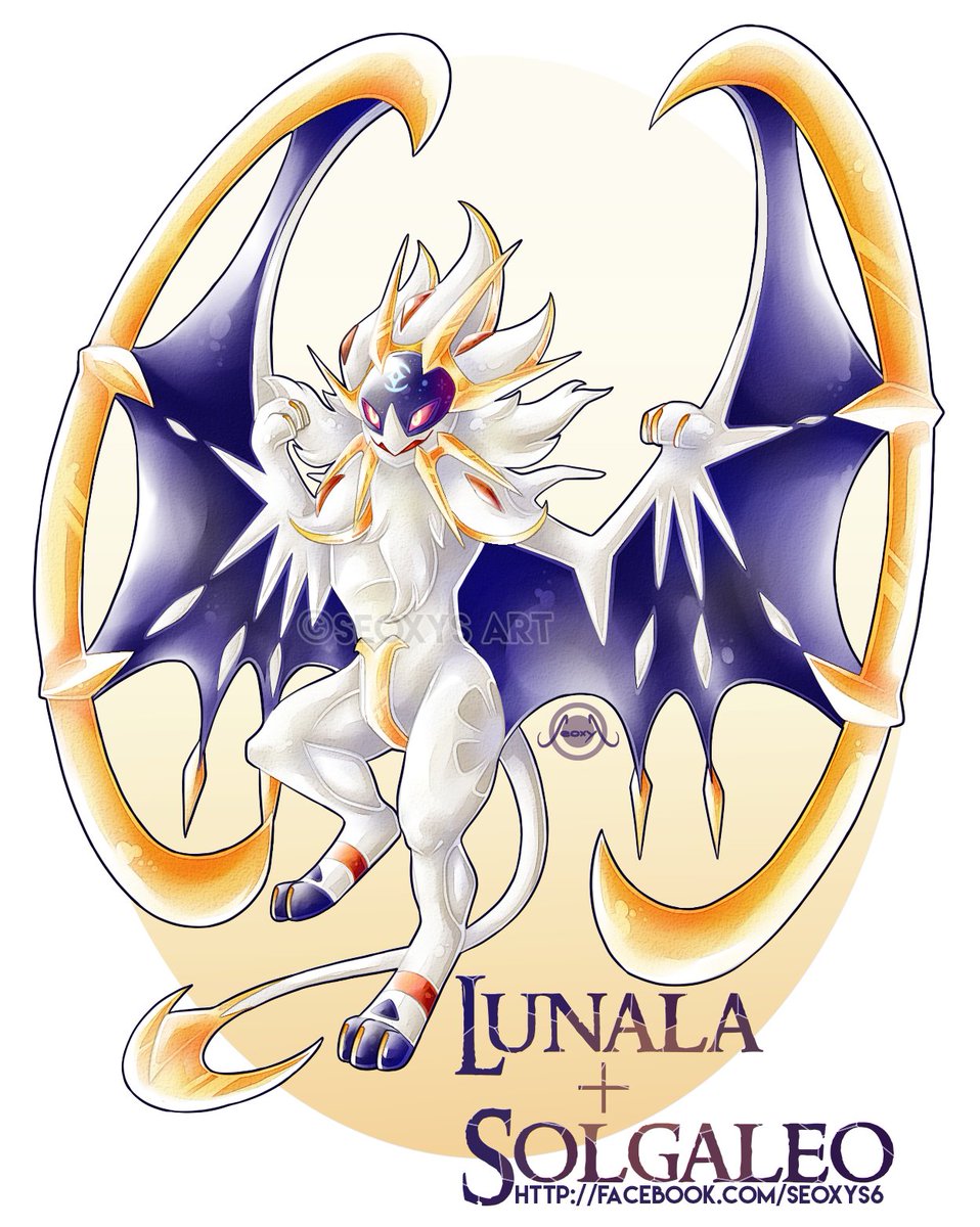 Fusion Solgaleo & Lunala  Pokemon fusion art, Pokemon drawings, Pokémon  star