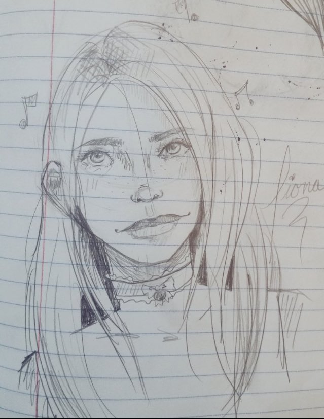 I love this doodle @Arabella_Fae did of me :3 it's seriously so cute and I really love the music notes