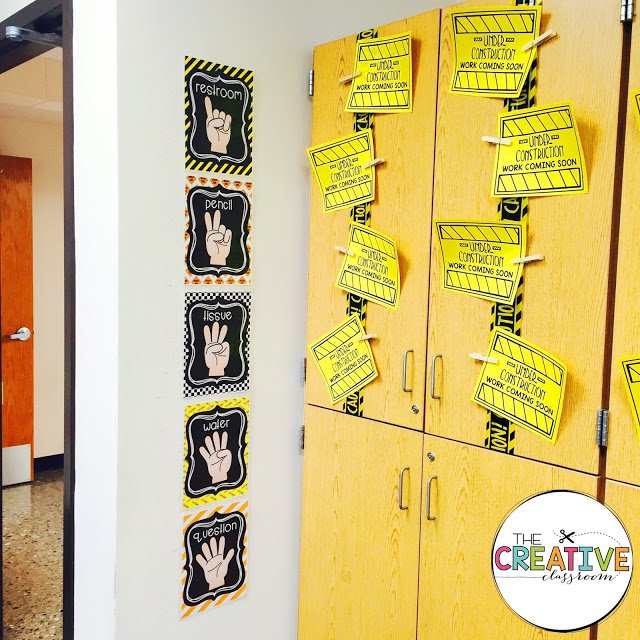 I'm utilizing as much space as possible. I'm using the outside of my cabinets  to display kids work. #tptchat