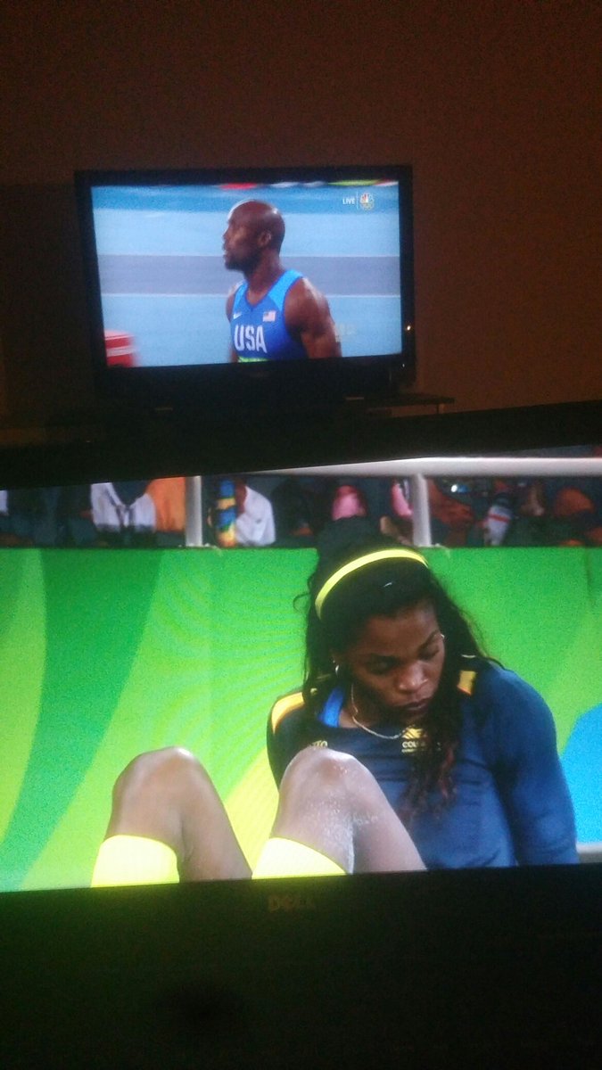 Scott4baltimore's tweet photo. Olympics Track and Field on TV and Laptop! #trackforlife https://t.co/XJ9TCtZHTe