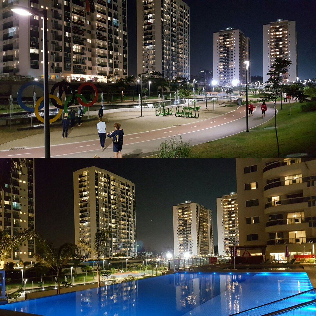 Olympics's tweet photo. What a view! Goodnight from the Olympic Village 🌙 #Rio2016 #Olympics https://t.co/c8Frkj7LnH