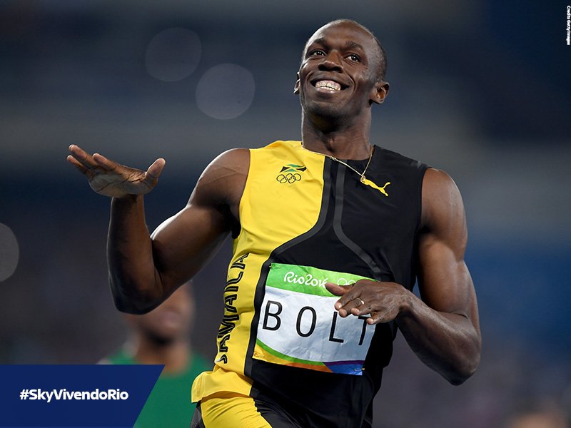 SkySport's tweet image. .@usainbolt è l'uomo più veloce al mondo. 3° #Oro consecutivo nei 100 m ai Giochi Olimpici. #Rio2016 #SkyVivendoRio