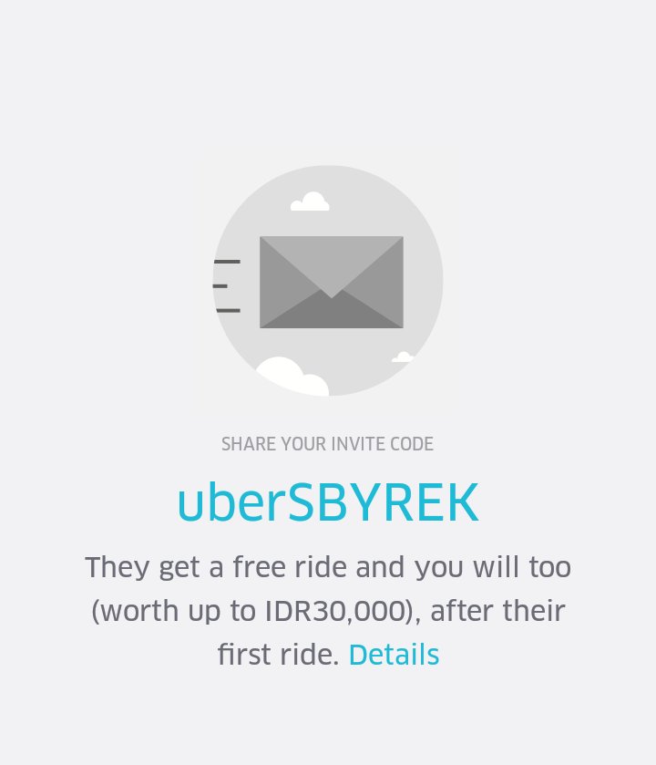 okti_marine's tweet photo. Pls..Use my promotion code "uberSBYREK" to get free ride!^_^ v @freeuberrlde #UBERCODEPROMO #UBERINDONESIA #SURABAYA https://t.co/BFfpsexi0Y