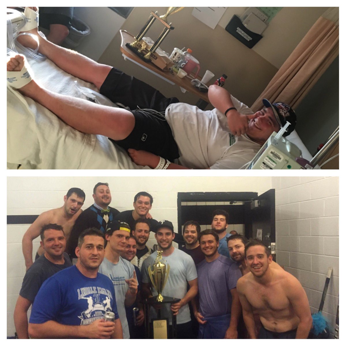 chalieond's tweet photo. The boys did it for @TBrowne31 after he was admittedWe also had another winner on the team @s_ghost14 https://t.co/uRxOywF6iU