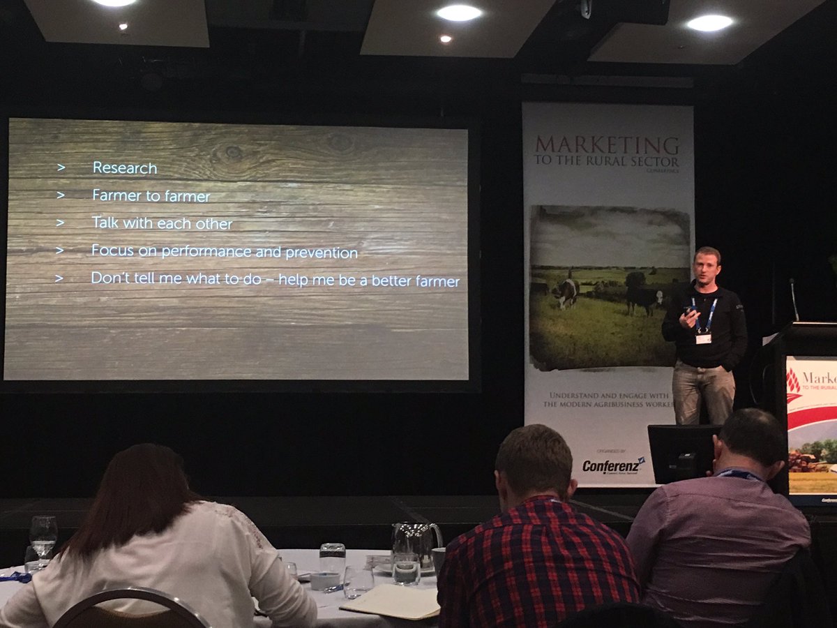 BrightstarNZ's tweet photo. How the @Farmstrong_NZ programme developed. 'Don't tell me what to do - help me be a better farmer' #MRS16 #agchatnz https://t.co/Tpc4tEBRnq