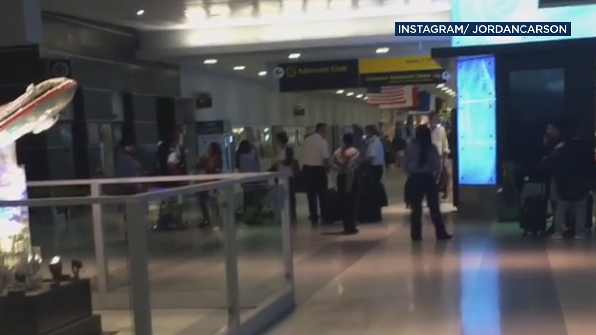 ABC7's tweet photo. Police respond to report of shots fired at JFK in New York https://t.co/e5TGDrMWbV https://t.co/B8q1geu5ZH
