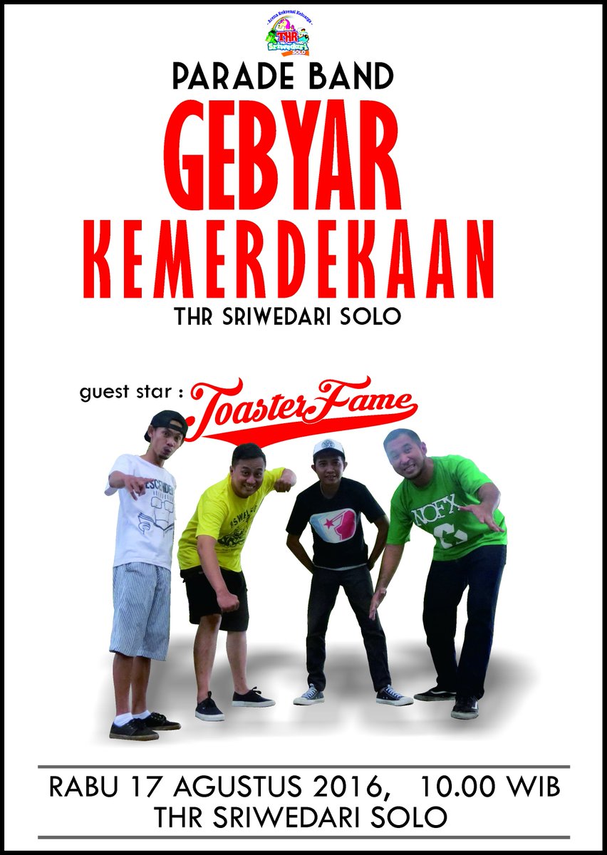 parade band gebyar kemerdekaan,dgn guest star <a href="/toasterfamepunk/">Toaster Fame</a> 17 agustus 2016 <a href="/AgendaSOLO/">IG : @AGENDASOLO</a> <a href="/Zona_Solo/">IG: Zona_Solo</a> @infogigsKLT