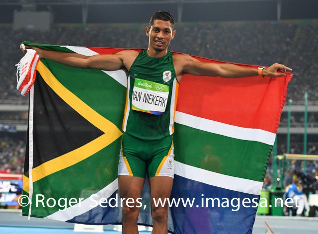 A new world record for <a href="/WaydeDreamer/">Wayde van Niekerk</a>, 43.03 sec in the 400m. #Athletics #Rio2016 @teamsa16 <a href="/AthleticsSA_/">Athletics South Africa</a>