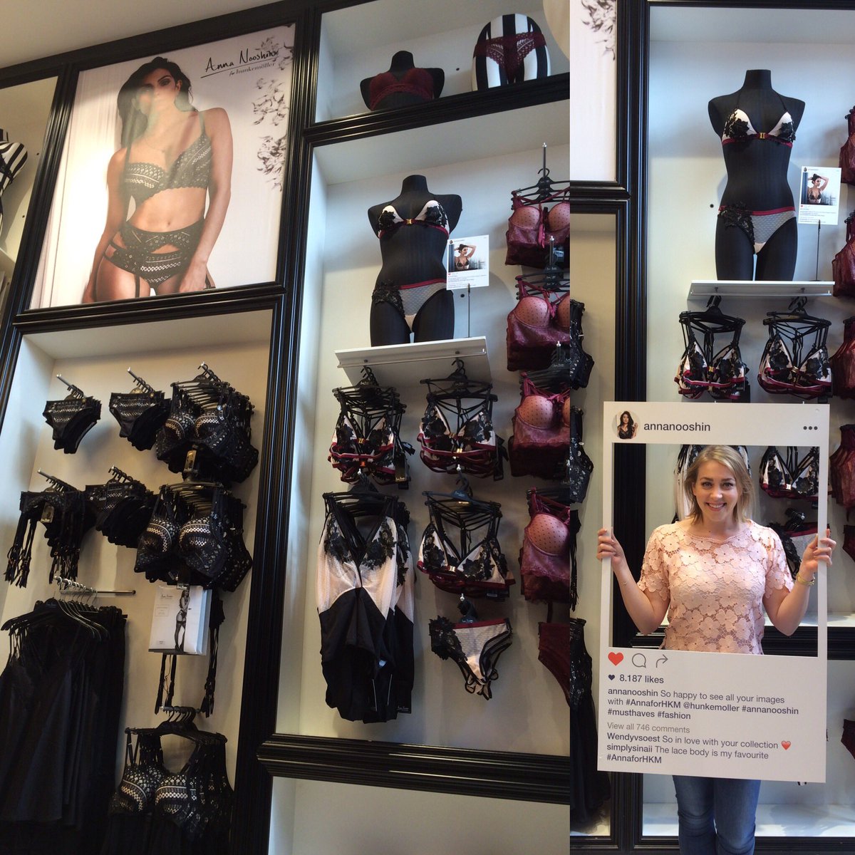 Shop the #annanooshin #collection #annaforhkm@leidsestraat <a href="/Hunkemoller/">Hunkemöller</a>