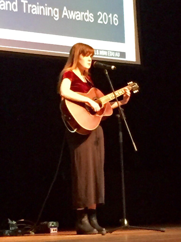 <a href="/CaringbahHigh/">Caringbah High</a> student Ruby King entertains at VET Awards performing her song - Suddenly. Gr8 song, amazing voice
