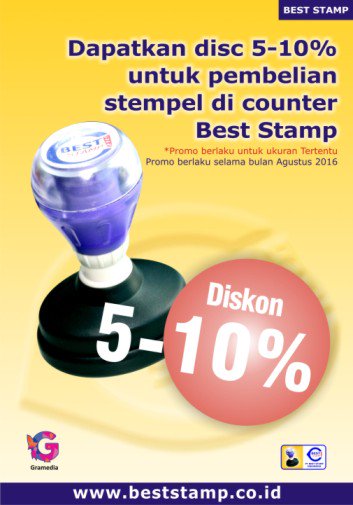 Diskon sampai 10% pembelianSTEMPEL ukutan ttu di <a href="/gramediapku/">Gramedia Sudirman Pekanbaru</a> Lt1  <a href="/ak_UR/">HIMA-AK FEB UNRI</a> <a href="/PekanbaruYuk/">Sekilas Riau</a> <a href="/lapakPKU/">Lapak Pekanbaru</a> <a href="/infoPekanbaru/">Berita Pekanbaru</a>
