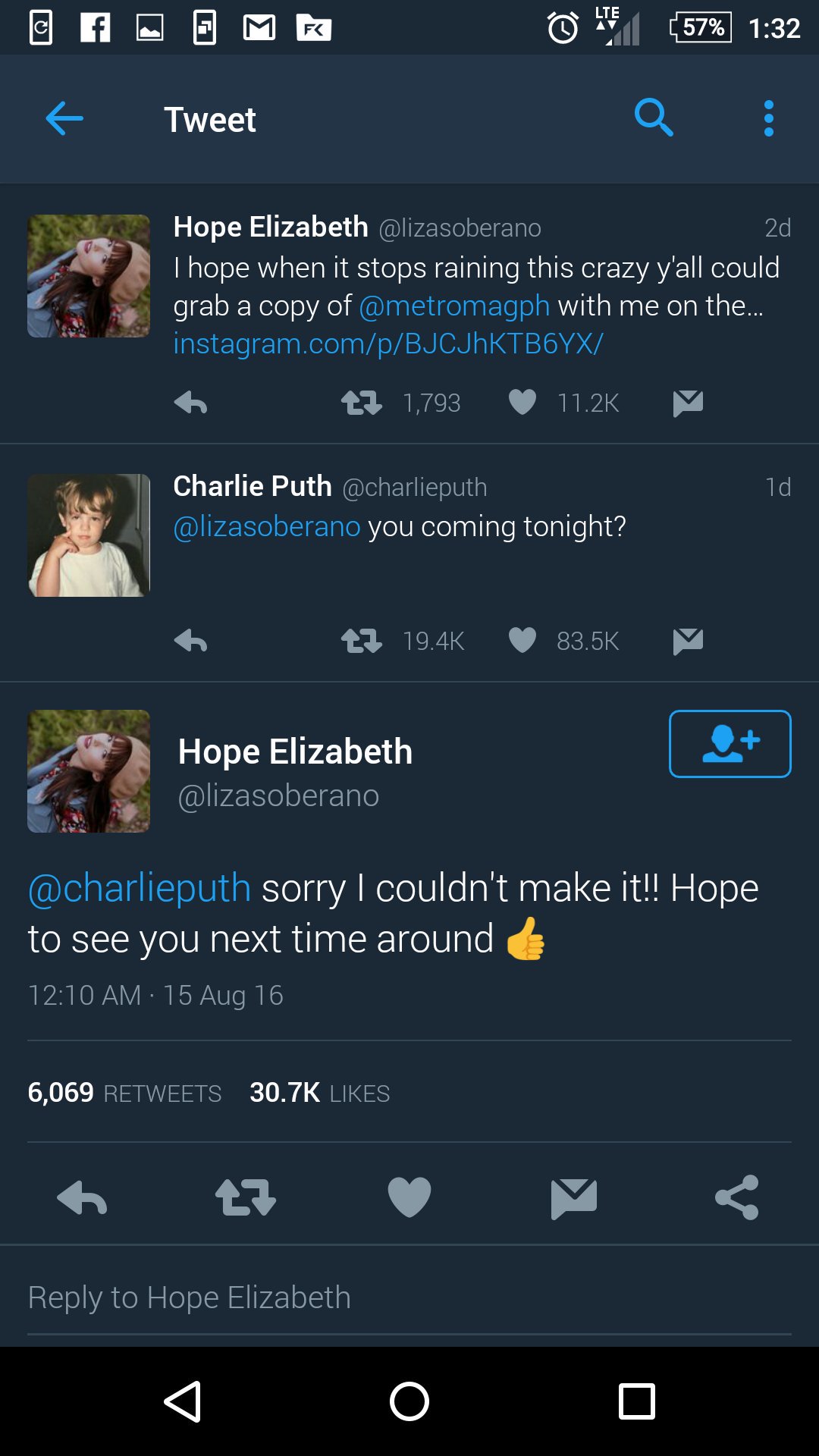 Liza dan Charlie Puth