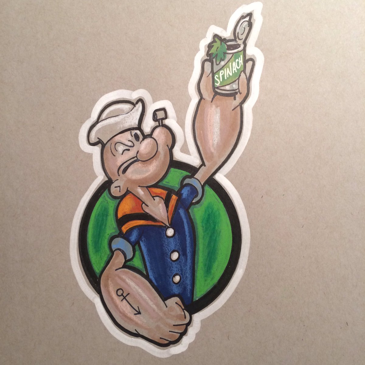 bigosalinas's tweet photo. #Day21  #80stoon #turlocktoons d#raw #drawing #art #colorpencil #popeye #spinach #hannabarbera #turlockart https://t.co/pBGvCYgfuH