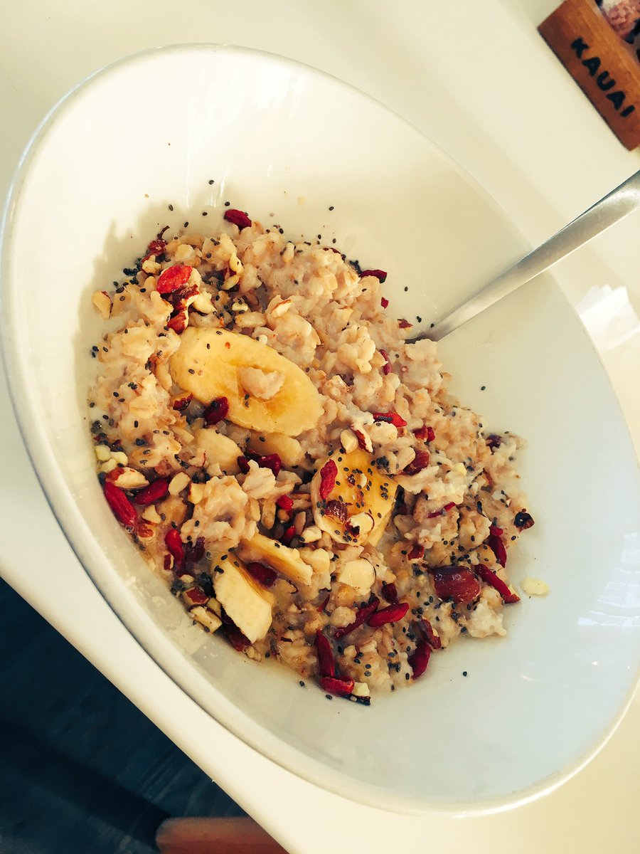 Power gym session, followed by Power Oats...