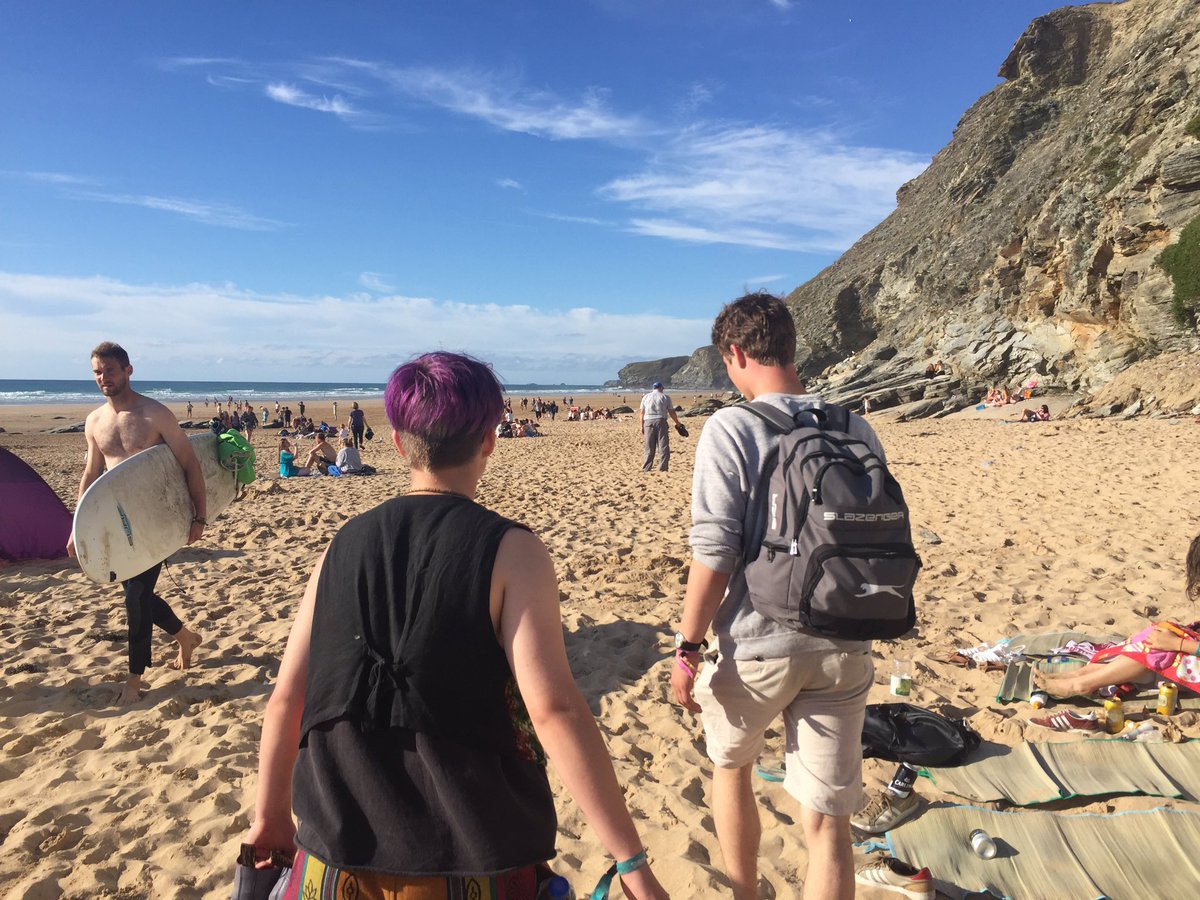 Official_CODE's tweet photo. All the band havin a chill time at Boardiessssss #boardmasters https://t.co/cMHKGkUcei