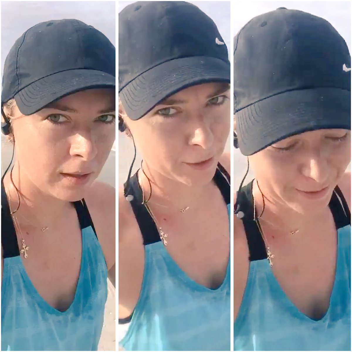 IwishCat's tweet photo. The girl who train hard is most prettiest! #keeptraining #runonbeach 🏃☀️🏝💁 https://t.co/odtsR1IxMz