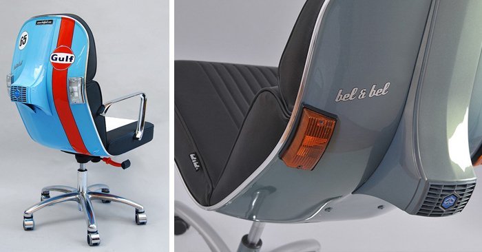Efsane Vespa Motosikletin Orijinal Parçalarından Kişiye Özel Ofis Koltuğu Üretildi ift.tt/2aV7K64