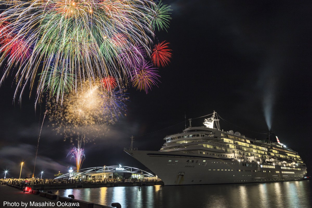 大川正仁 Fireworks Over 飛鳥ii さぬき高松まつり花火大会 16 香川県 高松市 さぬき高松まつり サンポート高松 飛鳥ii Nightscape Fireworks