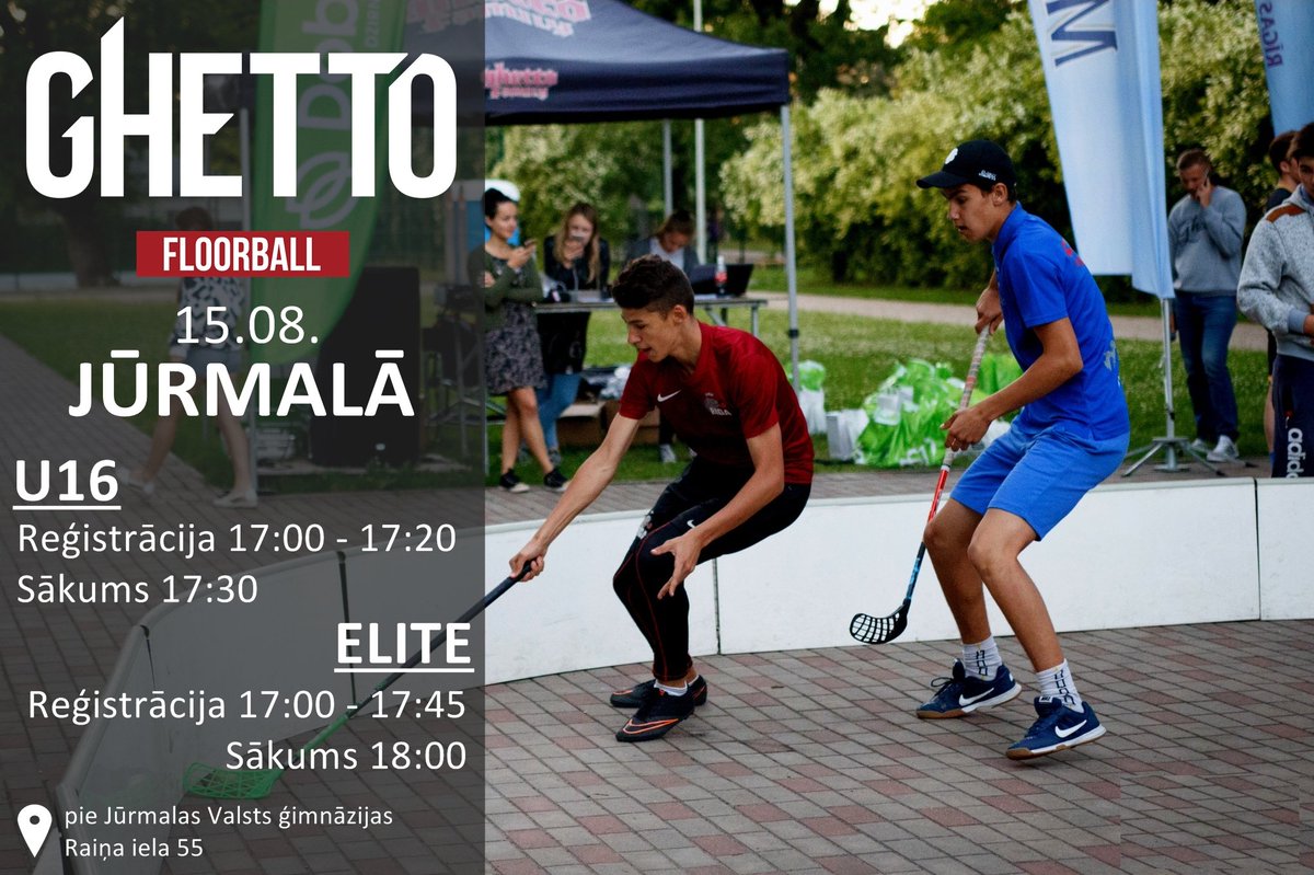 Šodien <a href="/GhettoFloorball/">Ghetto Floorball</a> viesojas JŪRMALĀ! Tiekamies.