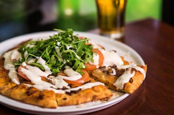 We have some amazing new pizzas on our winter menu, including this 'Fully Sick Yiros' Pizza!