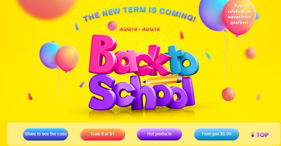 GBLEDlighting's tweet photo. 👉👉 #Gearbest Low to $0.36 Back to school Special #Promotion:
>>> https://t.co/JVlnOtAmWw  😎😎😎 Deal ended on Aug 19th https://t.co/9HDASjrCpG