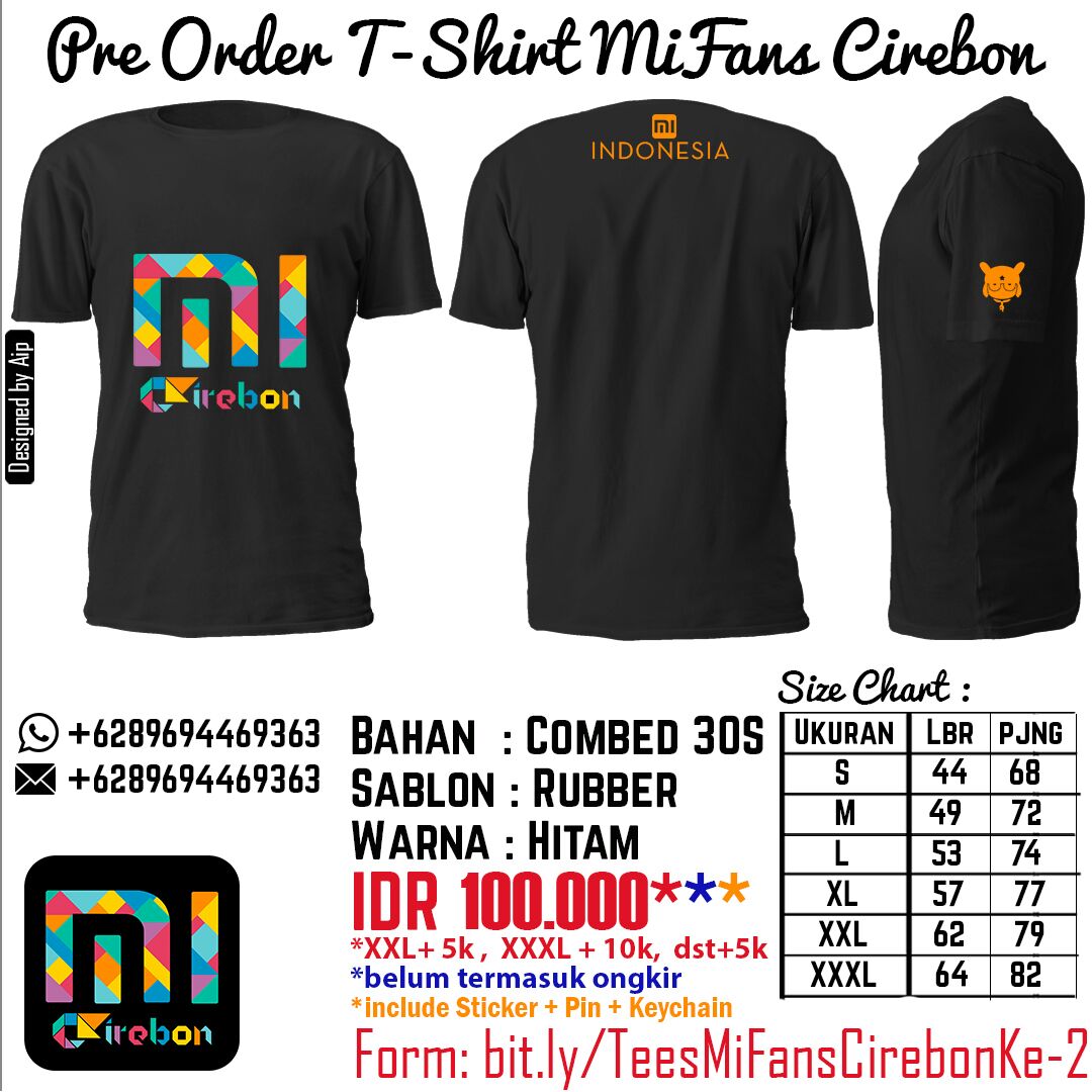 Yuk di order qaqa T-shirtnya😁 pemesanan bisa isi form ini ya bit.ly/TeesMiFansCire… 🕺🕺