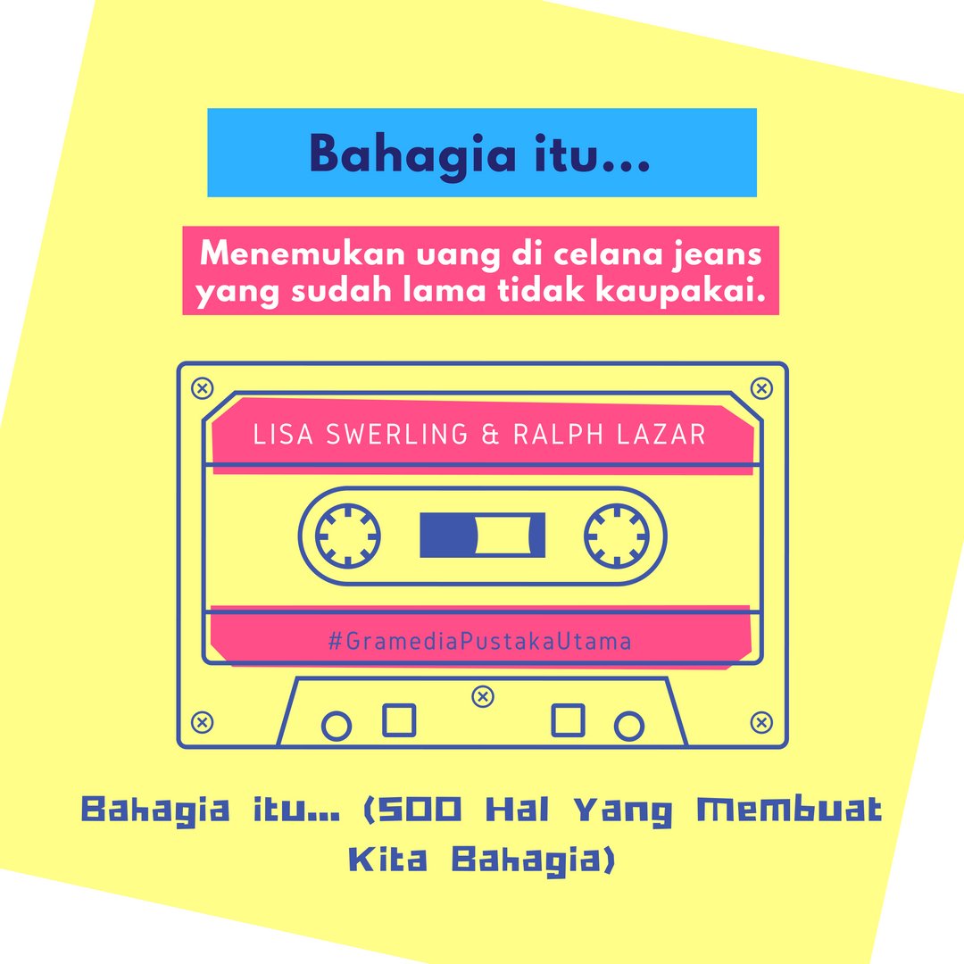 bukugpu's tweet photo. Oh iya, admin punya kutipan bagus nih buat #TemanGPU dari buku #BahagiaItu... (500 Hal yang Membuat Kita Bahagia). ๐ https://t.co/xzl2YRdN7E