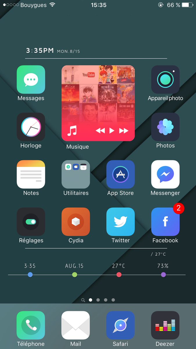 ReMiii40's tweet photo. My iPhone #Cydia #JB #Jailbreak #Muze3 @Purdixx #iWidget @ioscreatix #Pangu #Curago https://t.co/MZZJSeEyiT