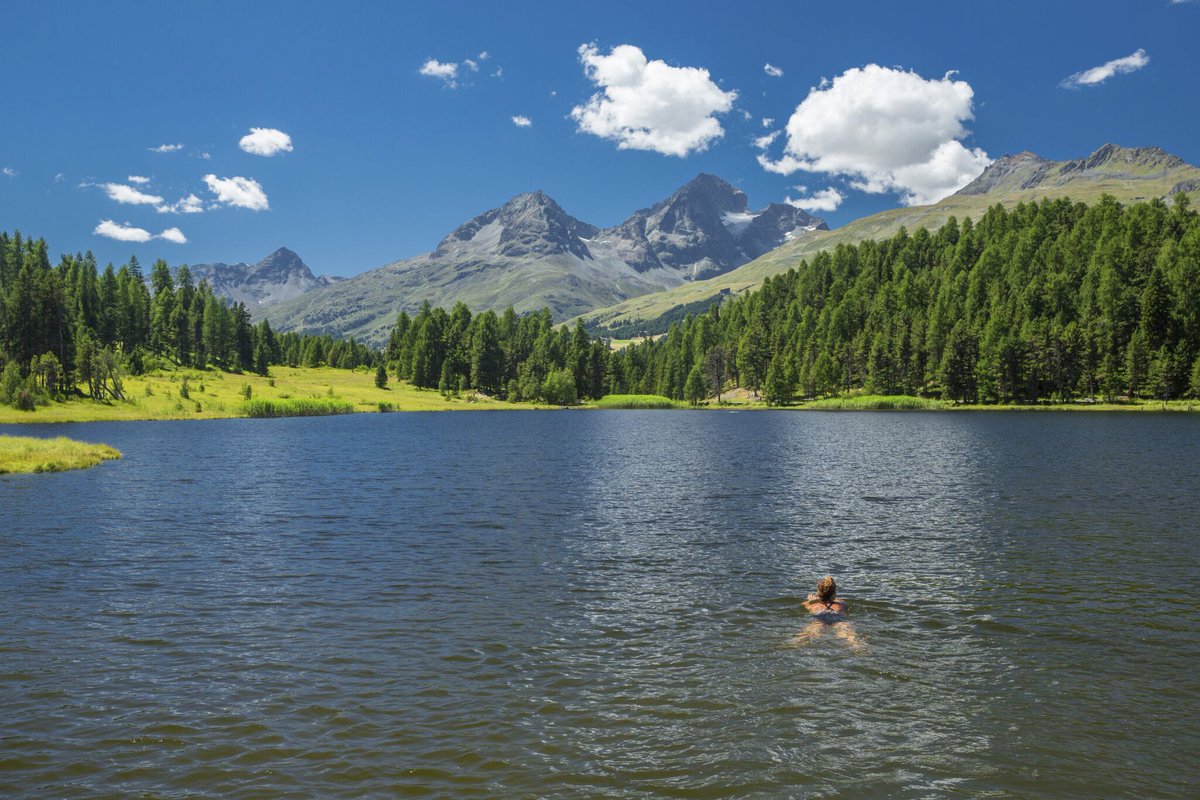 Kulm_Hotel's tweet photo. Enjoy an afternoon of #swimming, sunbathing and picnicing at Lej da Staz one of the most popular lakes in the region https://t.co/5ihcxosrFT