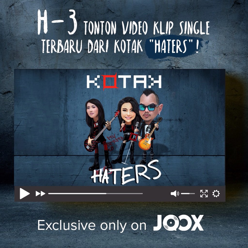 kotakband_'s tweet photo. Yg mau lihat video klip #kotakhaters cek di @JOOX_ID ya, bakal tayang tgl 18 agustus exclusive di Joox https://t.co/5sUCiTvnah